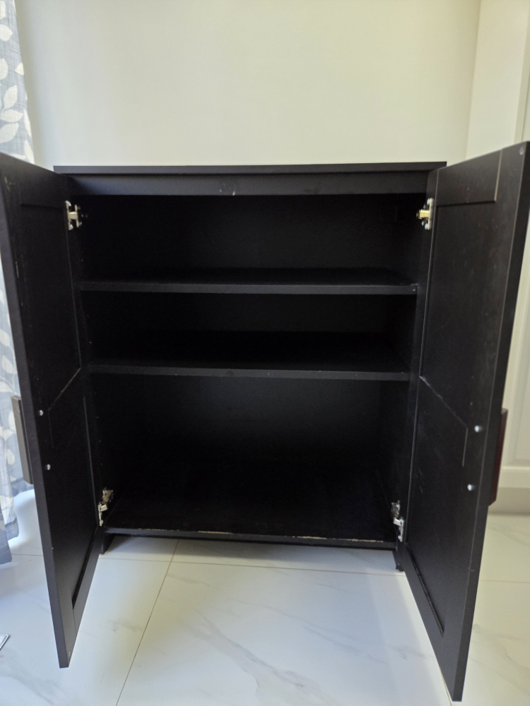 Black Cabinet with Doors and Shelves - photo 5