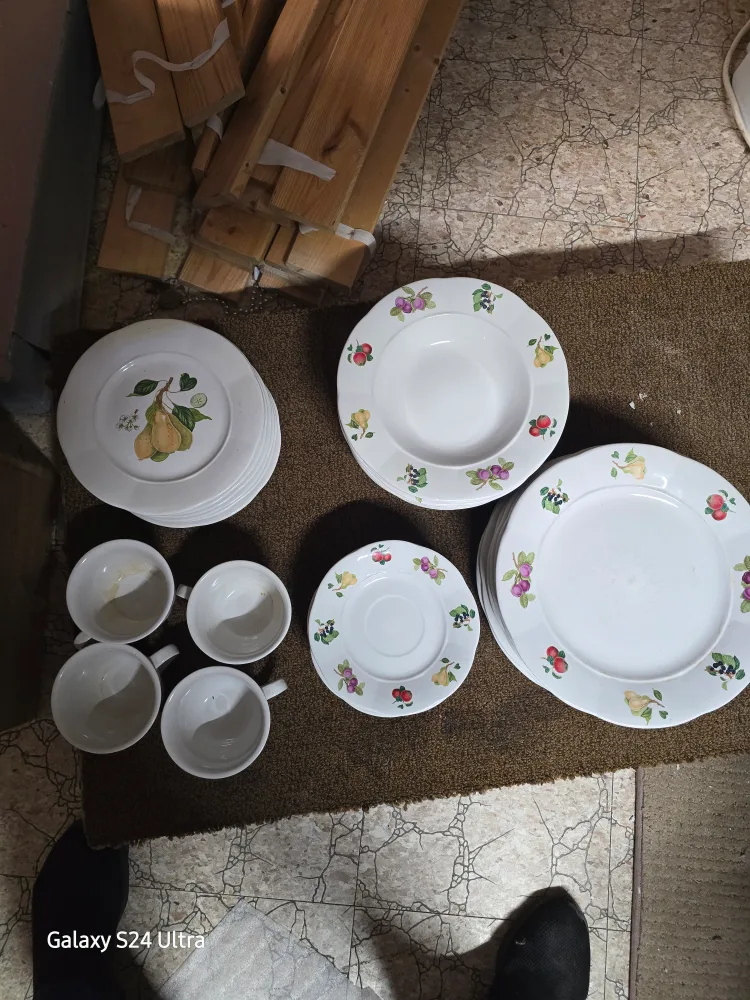 Vintage Fruit Patterned Dishes thumbnail