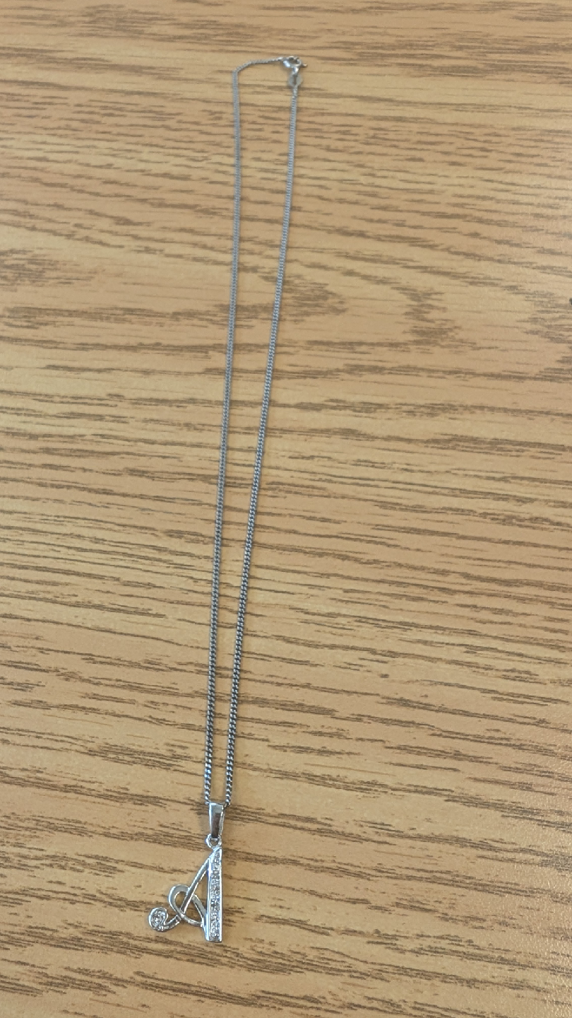 Silver 'A' Initial Necklace - photo 2