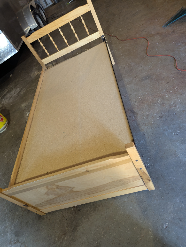 Wood single Bed Frame with Drawers - photo 2