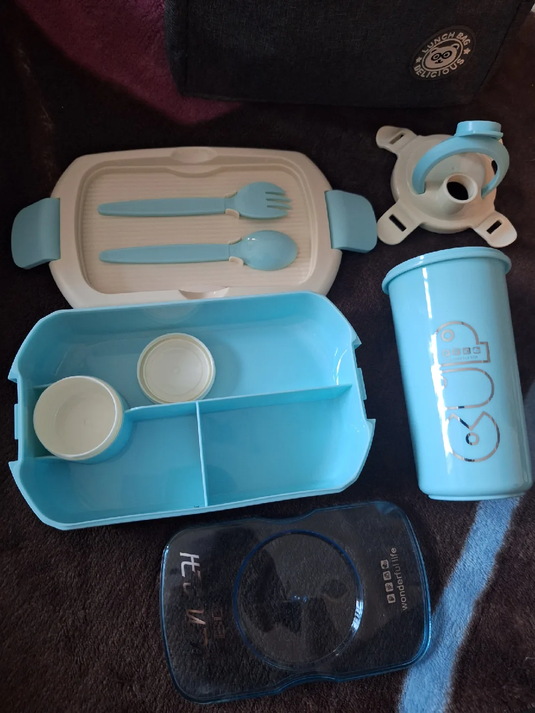 NEW Lunch Bag, Lunchbox, and Water Bottle Set image indicator(2)