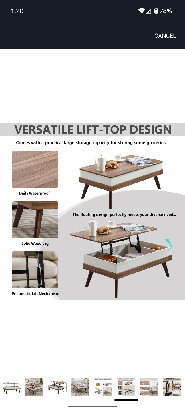 Lift-Top Coffee Table w/ Storage - photo 4