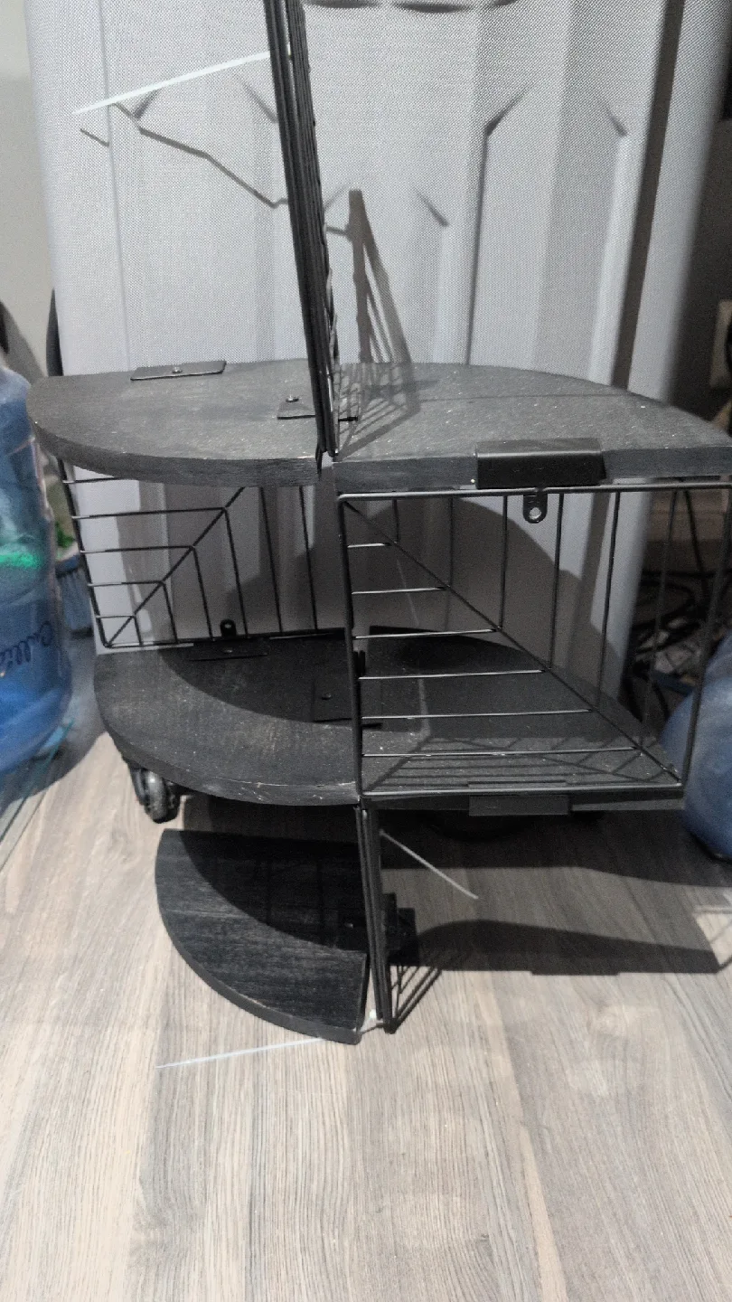 Black Rolling Corner Shelf thumbnail