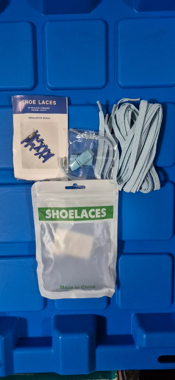 Blue No- Tie Elastic Shoe Laces image indicator(2)