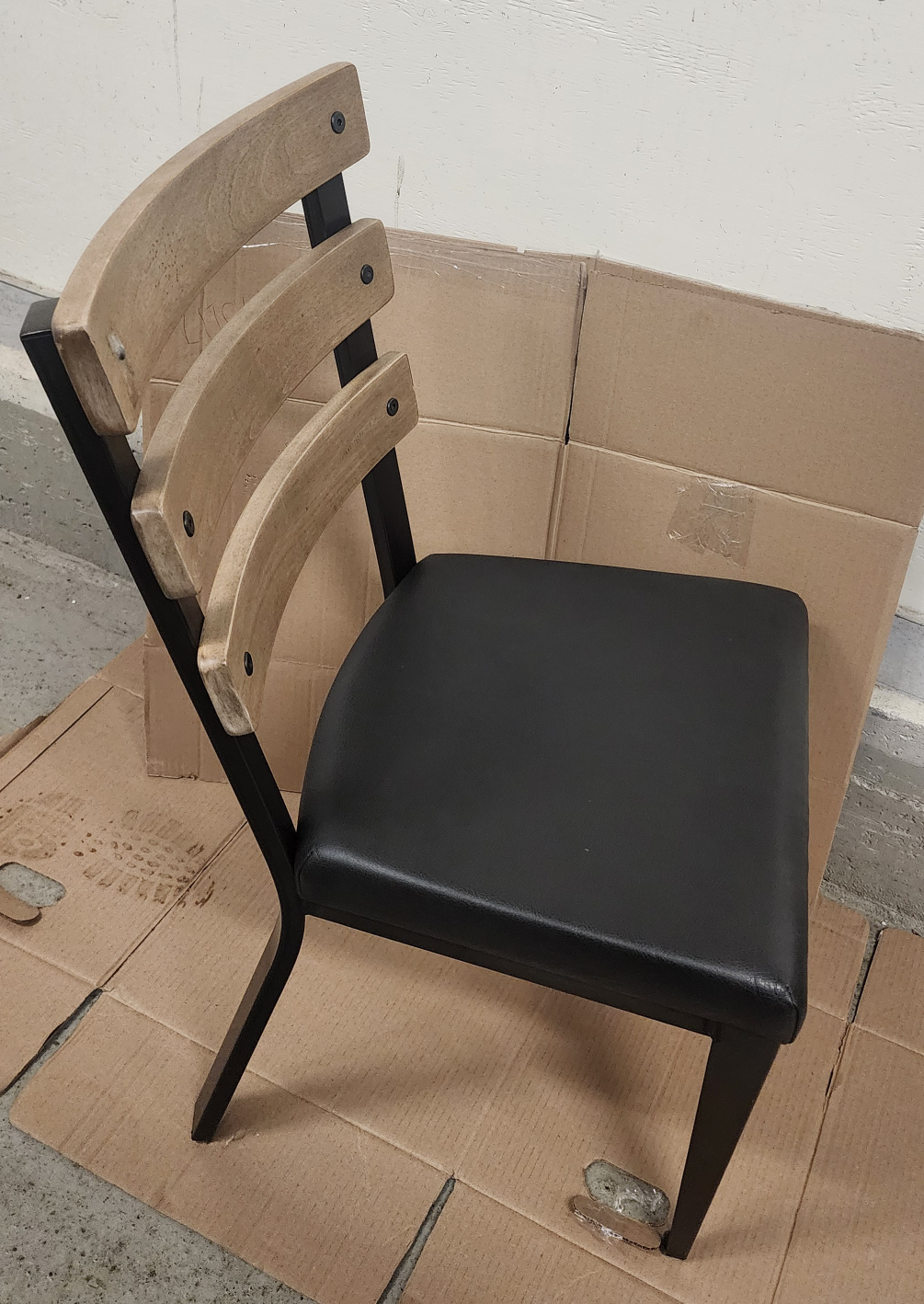 Wood and Black Metal Kitchen Chair - photo 2