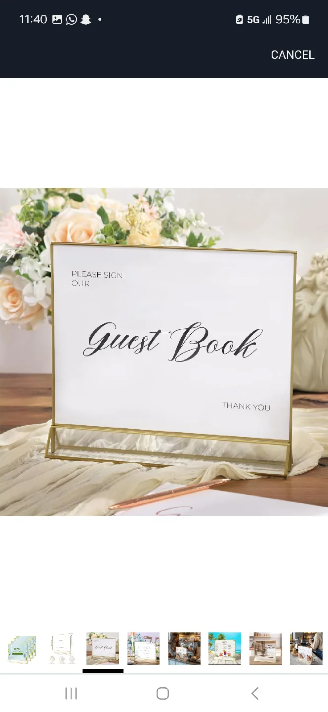 Uniqooo Acrylic Sign Holder 8.5 x 11 inch - 4 Pack image indicator(3)