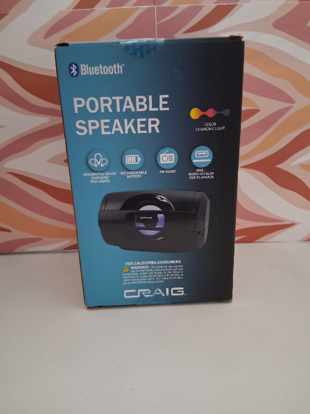 Craig Bluetooth Portable Speaker - Color Changing Lights - photo 2