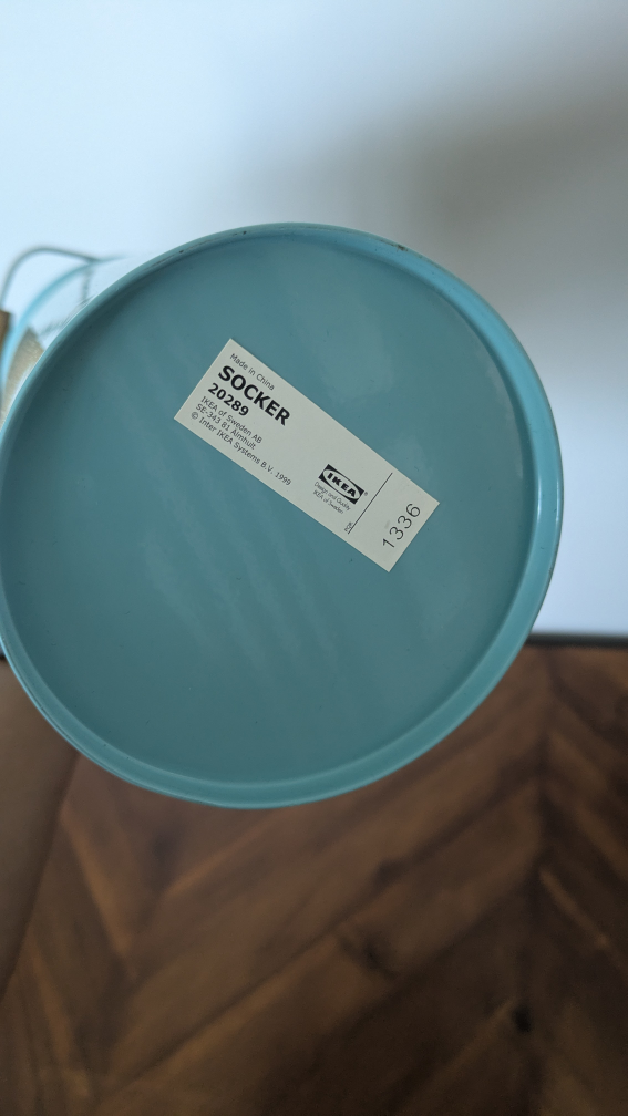 Vintage Teal Milk Can Vase Ikea - photo 3