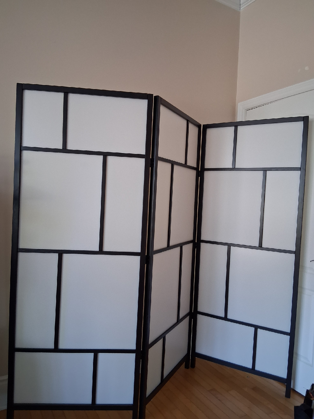 IKEA Black & White 3-Panel Room Divider - photo 2