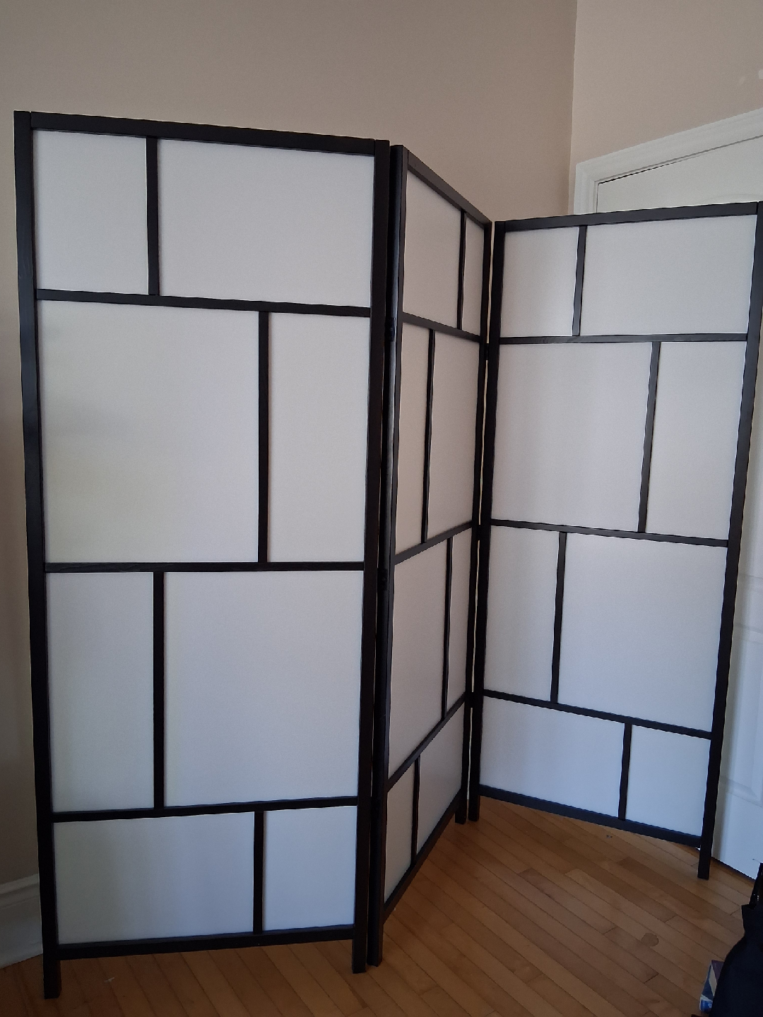 IKEA Black & White 3-Panel Room Divider - photo 5
