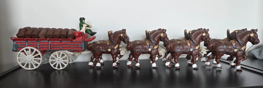 Vintage Style Horse Drawn Beer Wagon image indicator(3)