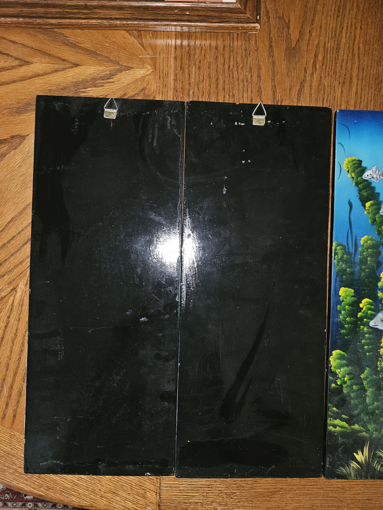Vintage Vietnamese ocean fish art panels - photo 2