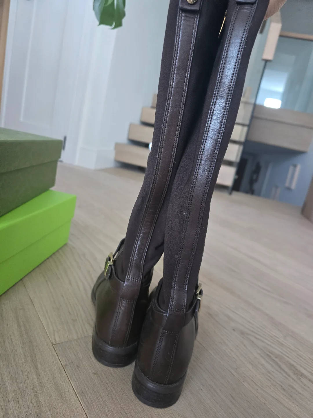 Michael Kors Brown Leather Knee High Boots - Size 6M image indicator(2)