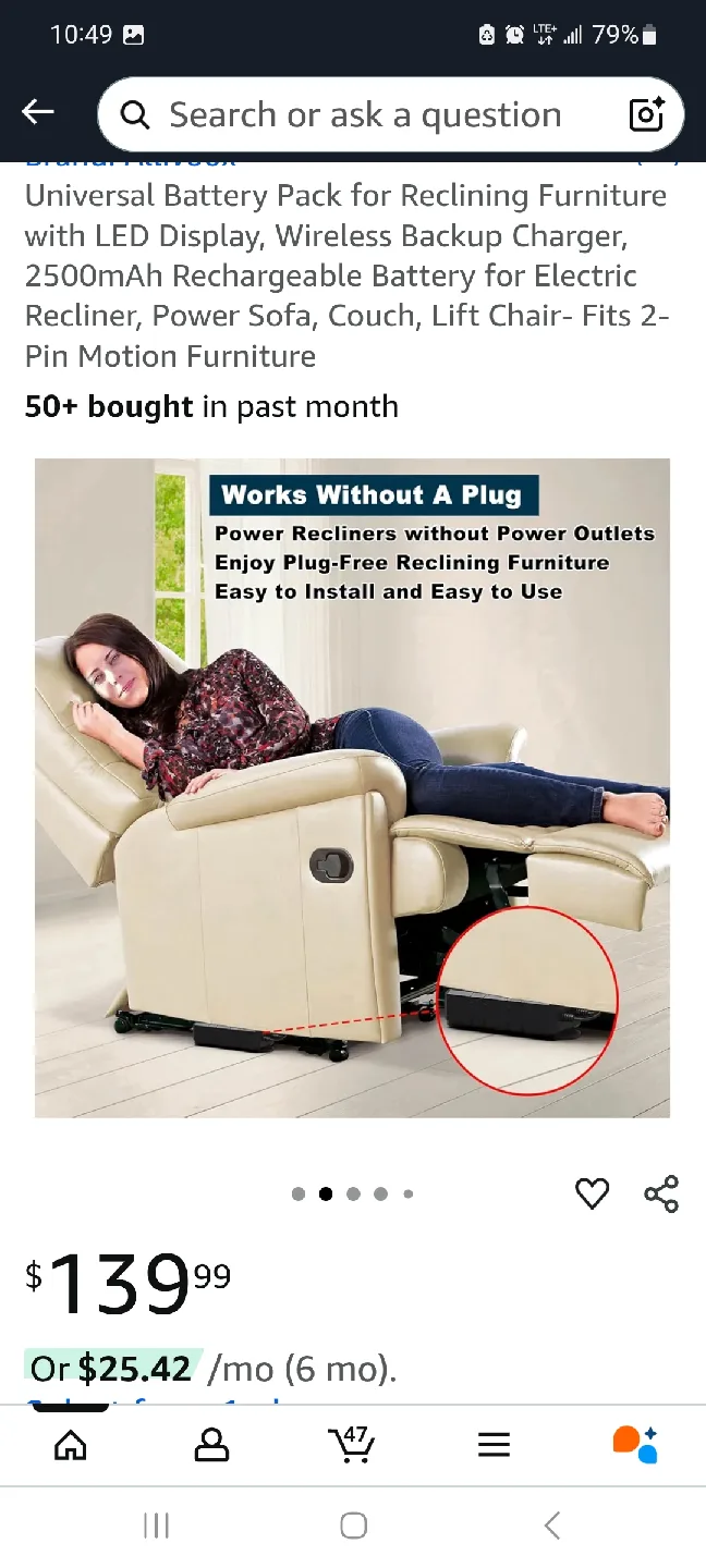 Reclining Furniture Universal Battery Pack image indicator(4)