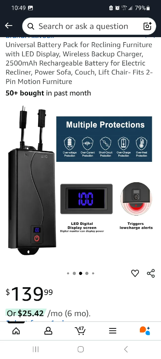 Reclining Furniture Universal Battery Pack image indicator(6)