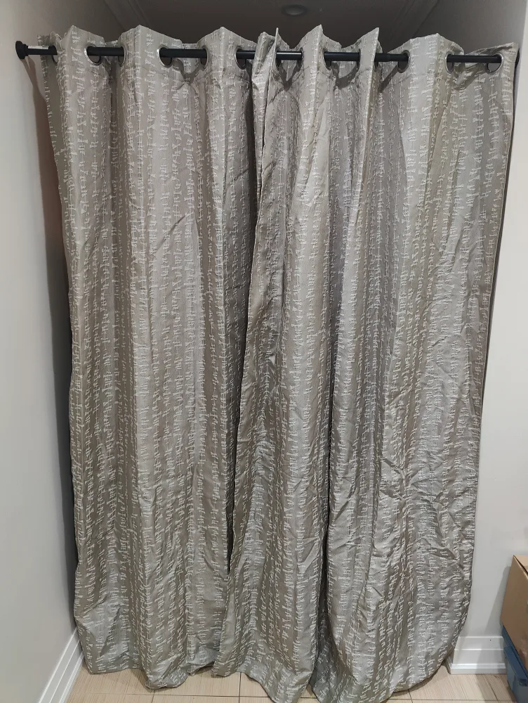 Full length curtains and tension rod