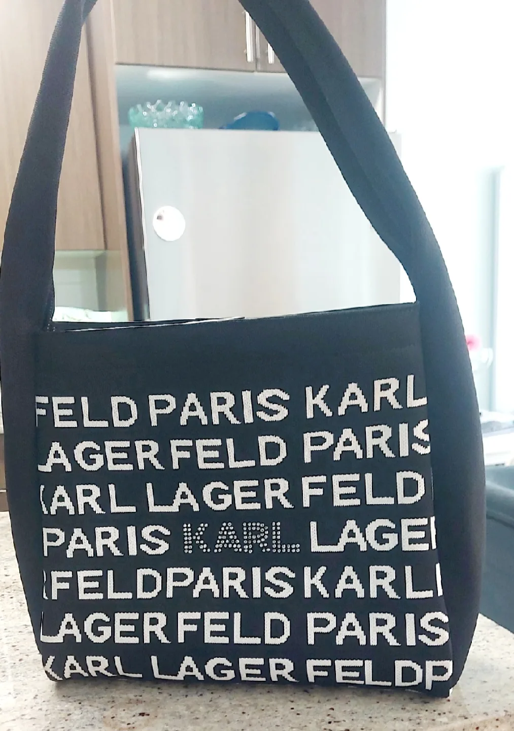 Karl Lagerfeld Paris Icon Tote Bag Black & White New thumbnail