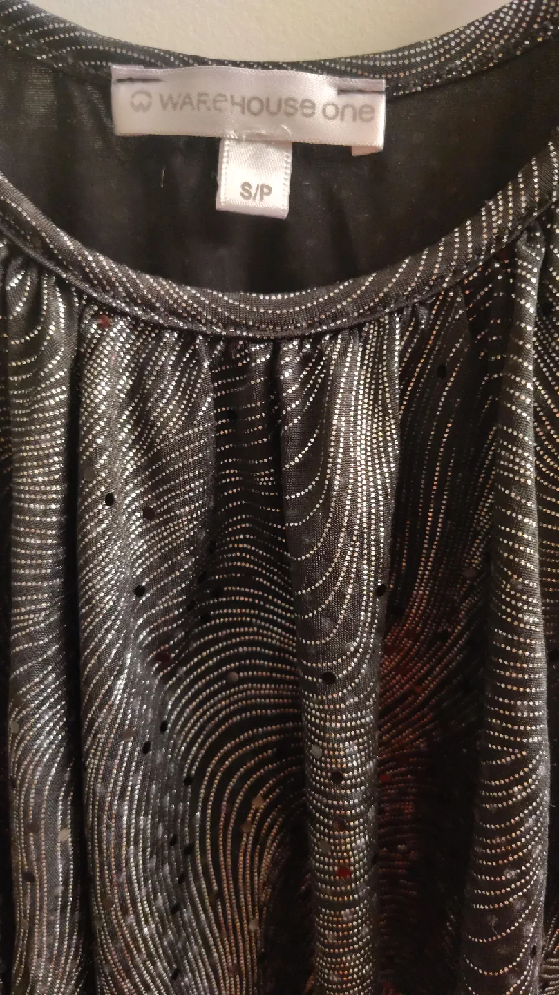 Warehouse One Black & Silver Top - Size S image indicator(2)
