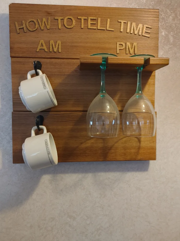 Wooden Wall Decor - How to Tell Time size- 16x15 thumbnail