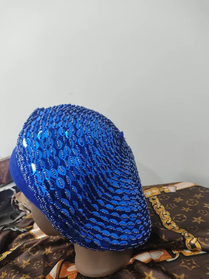 Blue Sequin Beret Hat image indicator(5)