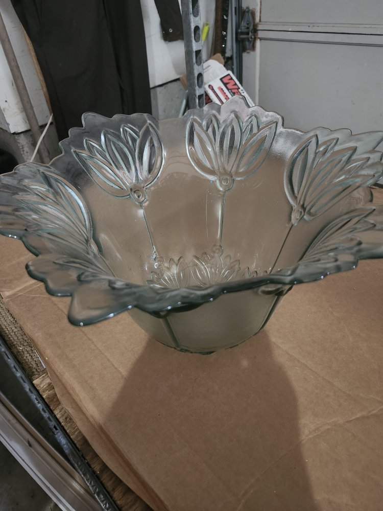 Glass Floral Bowl