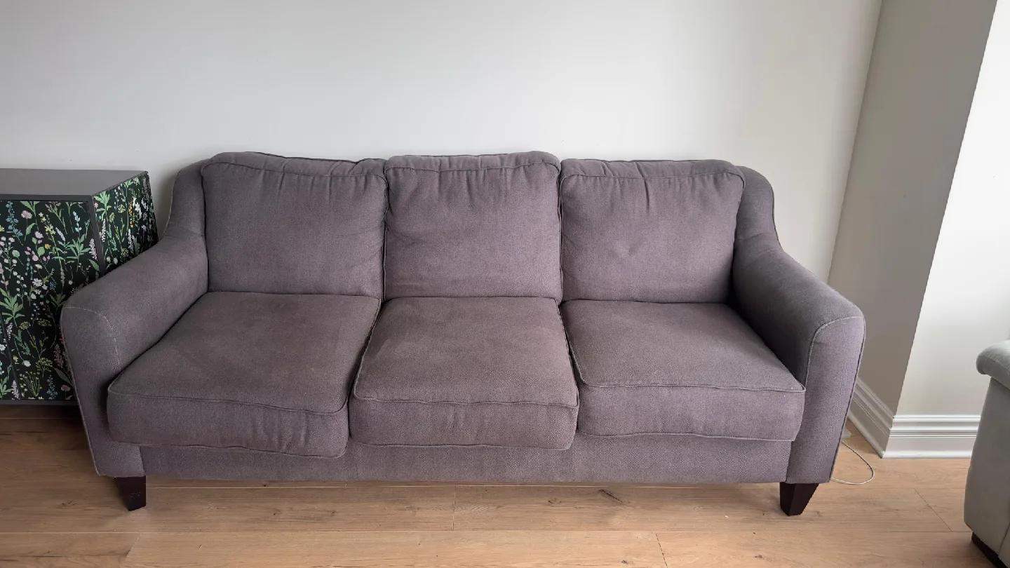 Grey Three-Seater Sofa