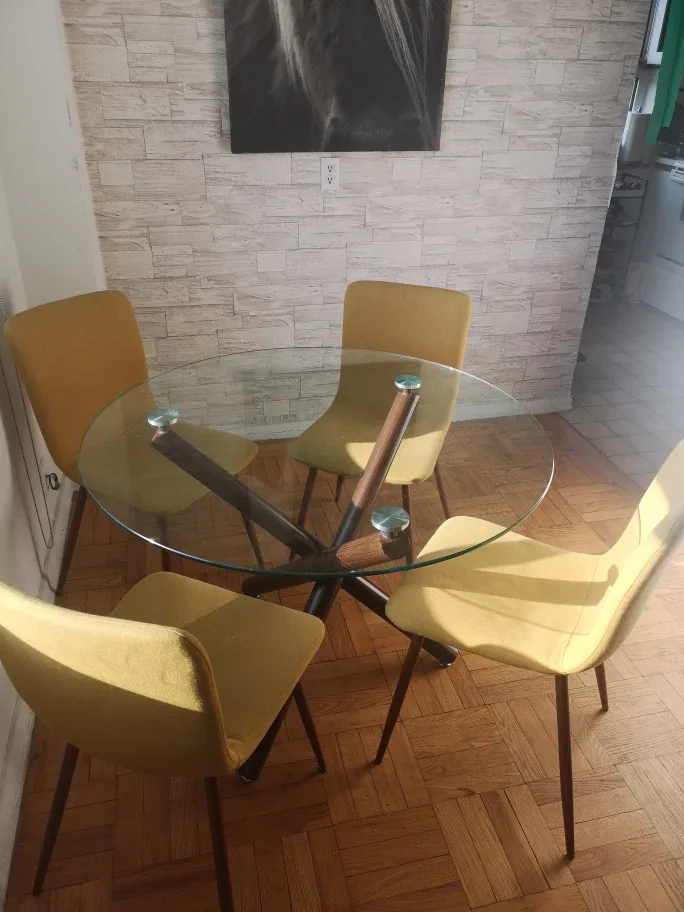Mid-Century Modern Dining Set - Table & 4 Chairs thumbnail