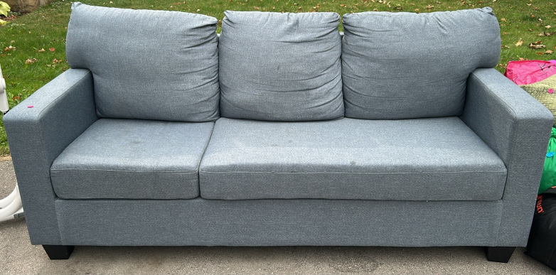 Grey 3-Seater Love Seat