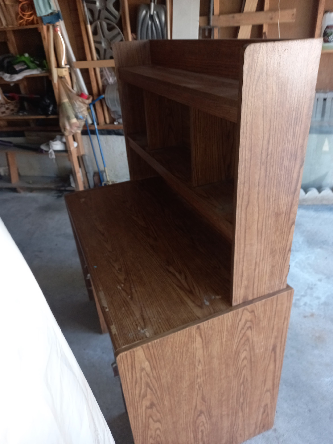 Wooden upper shelving for a desk or entertainment unit ✍️ - photo 4