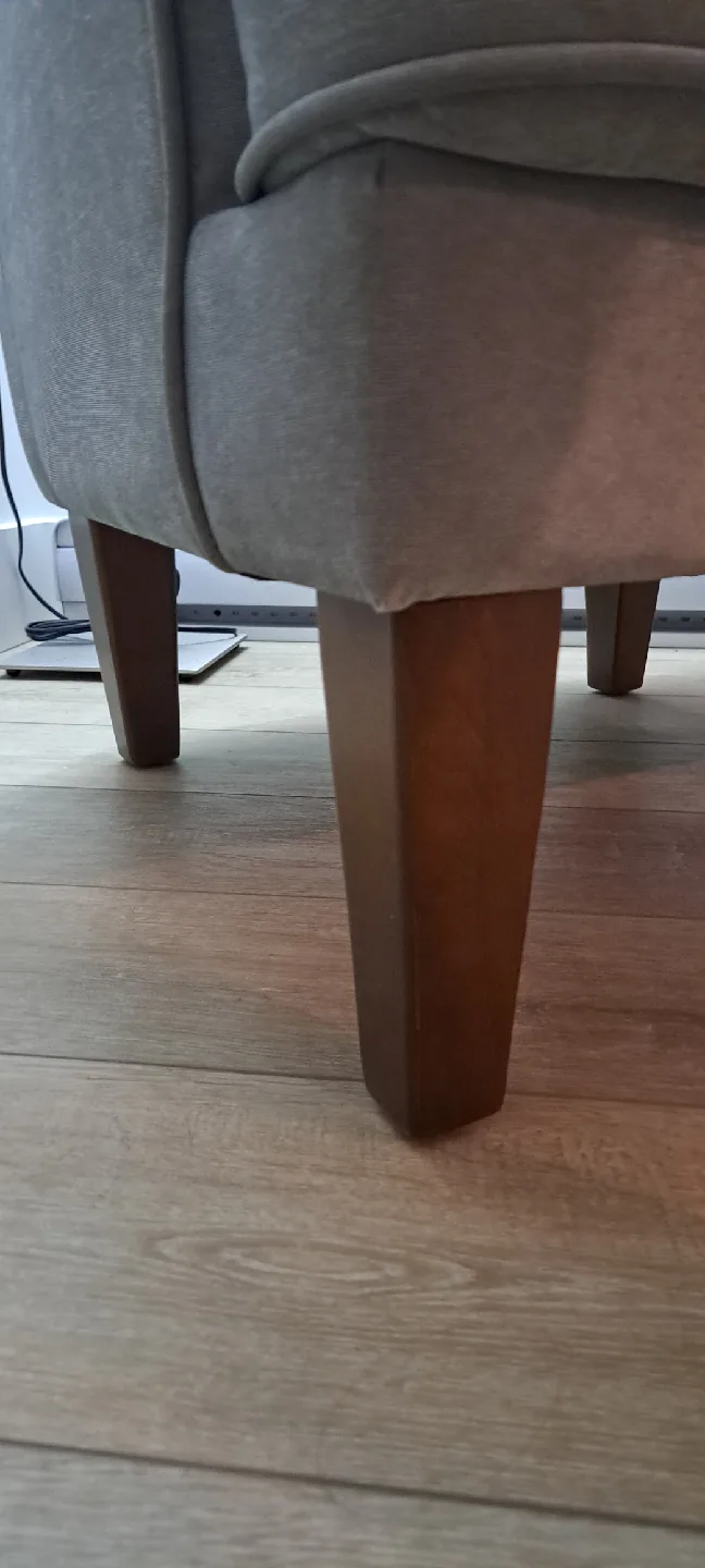 Grey Wingback Armchair with Pillow image indicator(5)