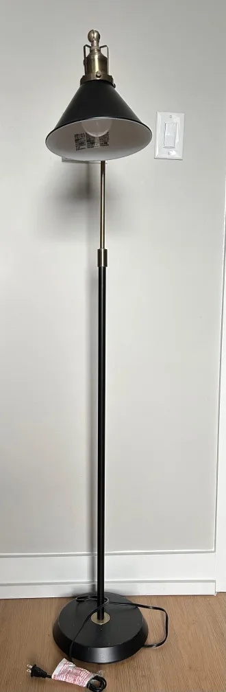 Black & Brass Finish Floor Lamp thumbnail