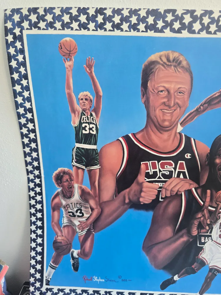 Vintage Michael Jordan, Larry Bird, Magic Johnson Poster image indicator(4)