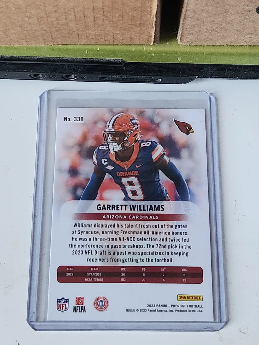 Garrett Williams Prestige 2023 Football Card image indicator(2)