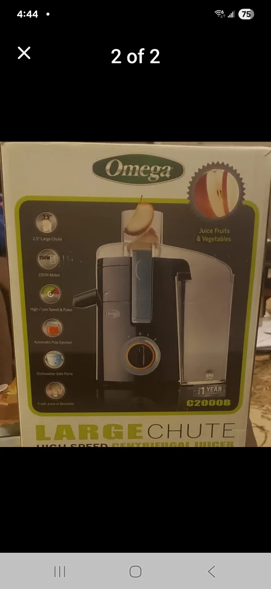 Omega C2000B Large Chute Juicer thumbnail