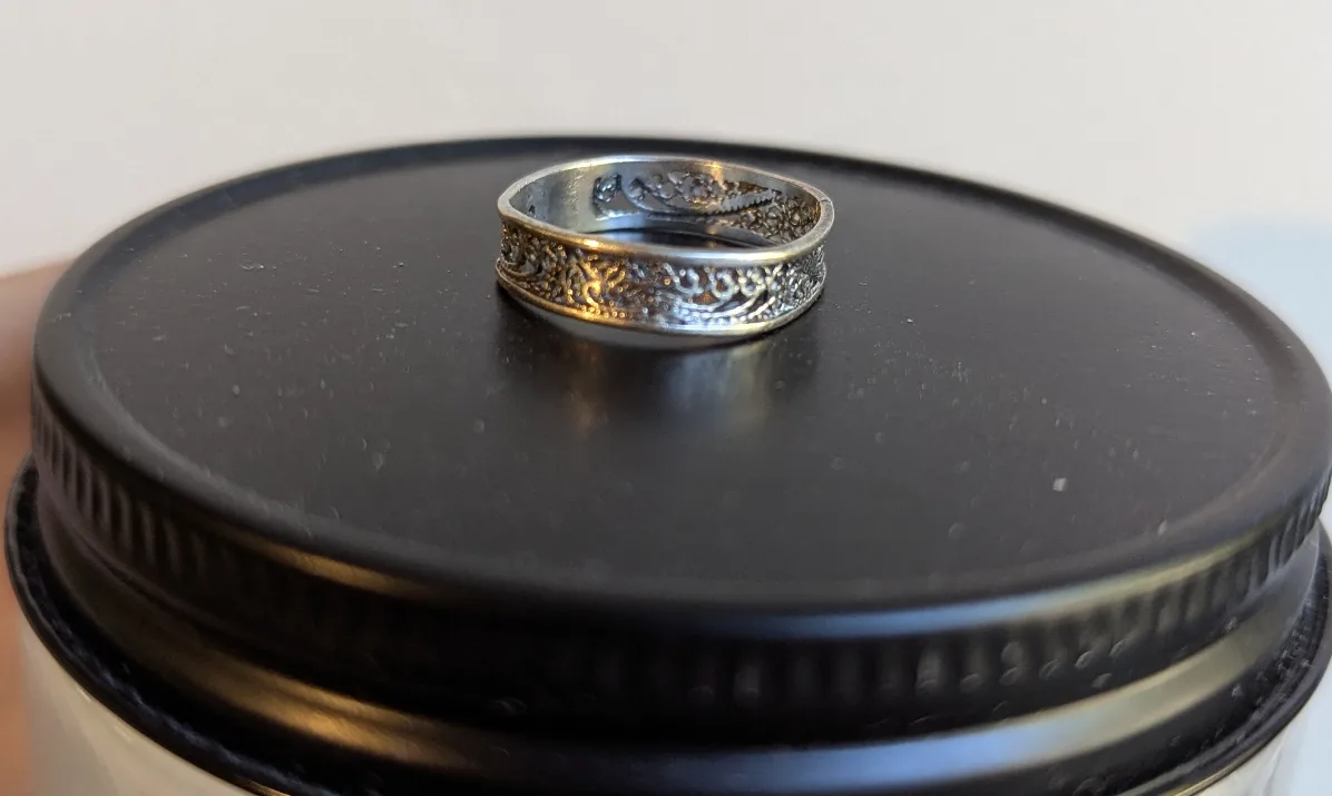 Thin Filigree Ring 925 Silver image indicator(2)