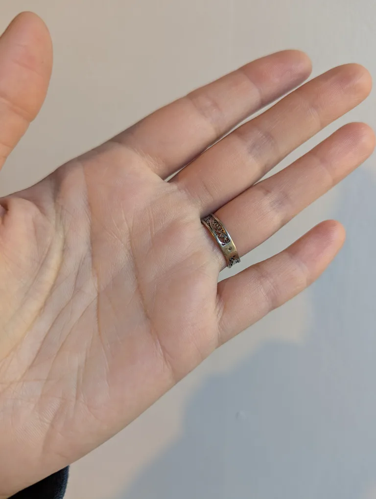 Thin Filigree Ring 925 Silver image indicator(5)