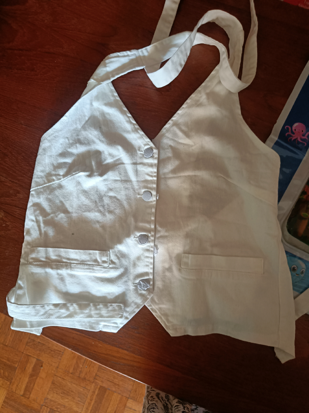 White Linen Vest