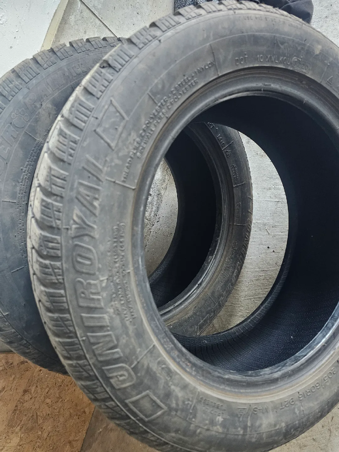 2X205/55/R16 uniroyal tigerpaw 2 winter tires thumbnail