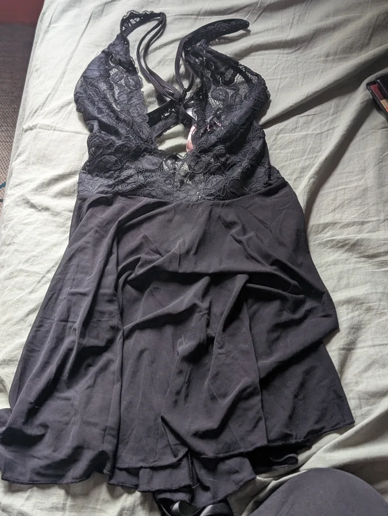 Black Lace Baby doll Lingerie image indicator(5)