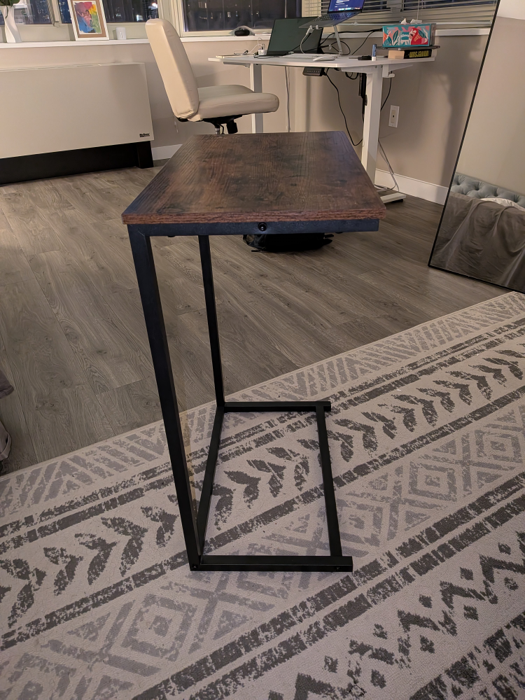 x2 Side Tables with Metal Frame - Brown - photo 2