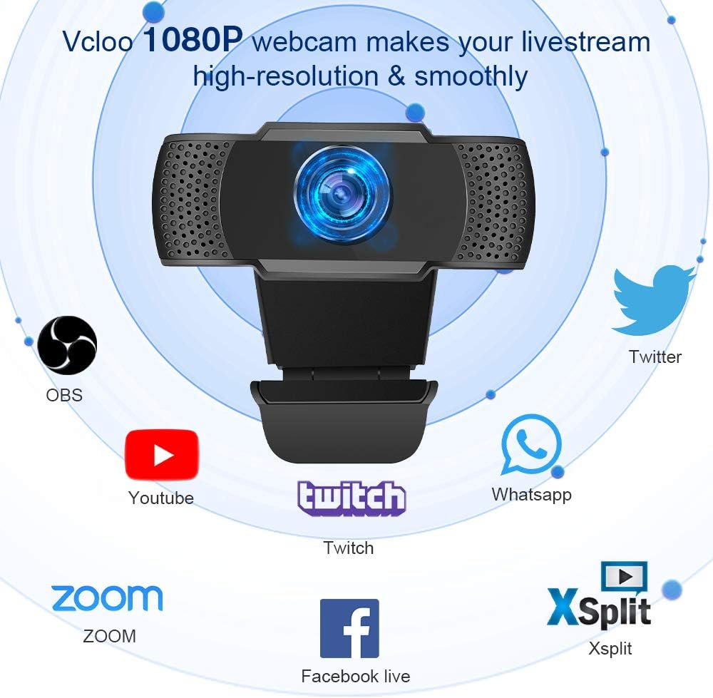 HD Webcam 1080P with Mic PC Laptop Desktop USB Camera - photo 4