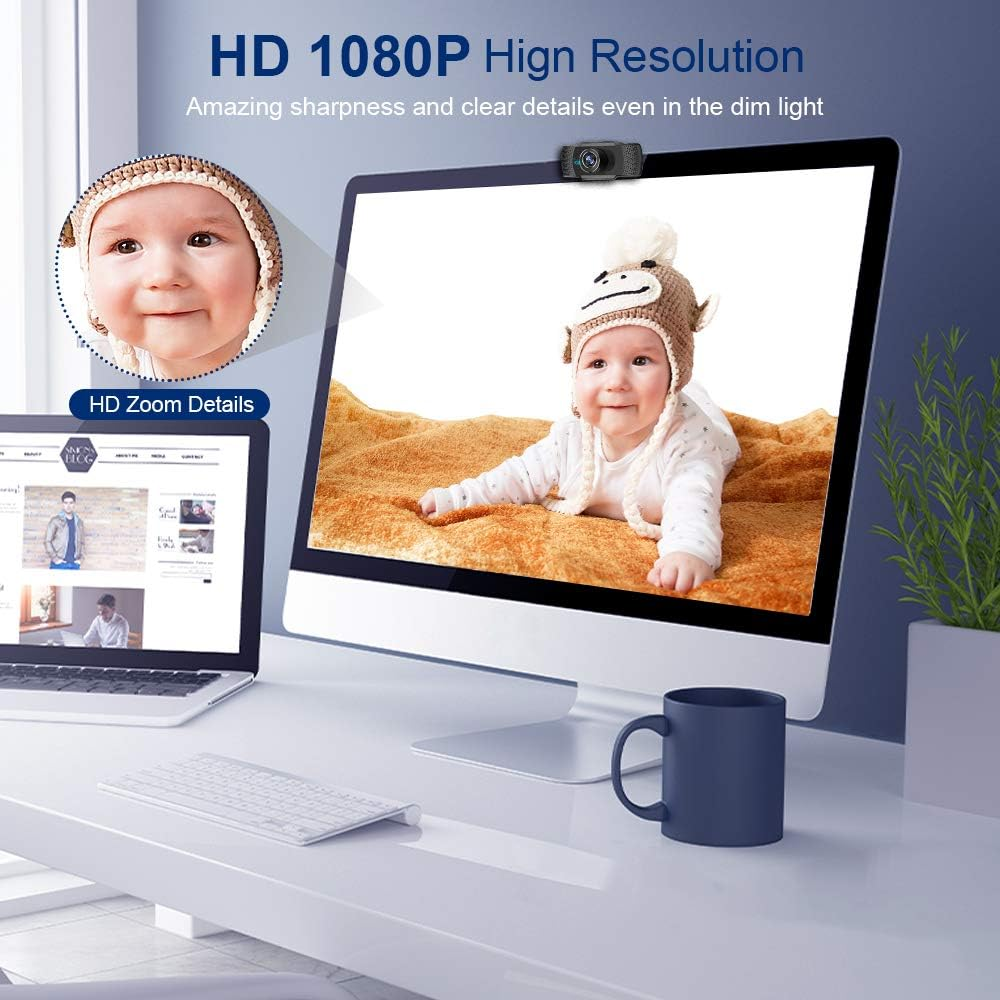 HD Webcam 1080P with Mic PC Laptop Desktop USB Camera - photo 5