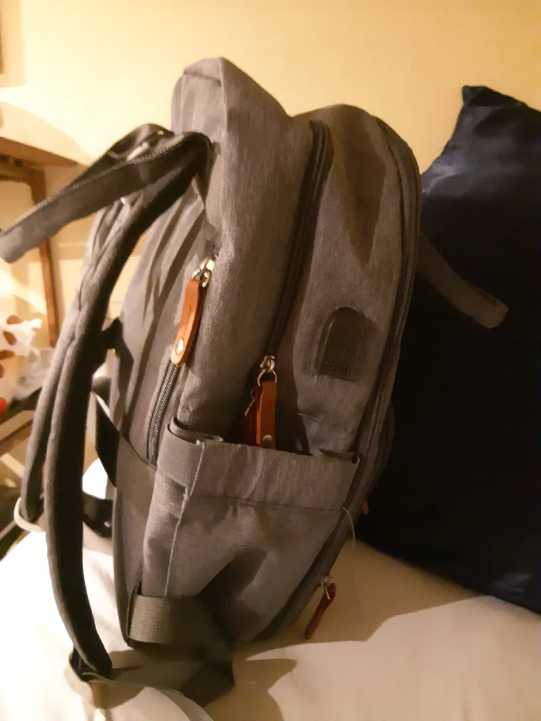 RUVALLINO Diaper Bag Backpack - Grey image indicator(3)