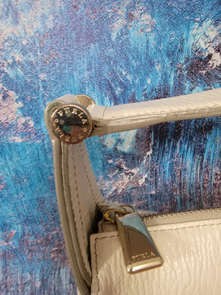 Furla Genuine Leather White Handbag image indicator(2)