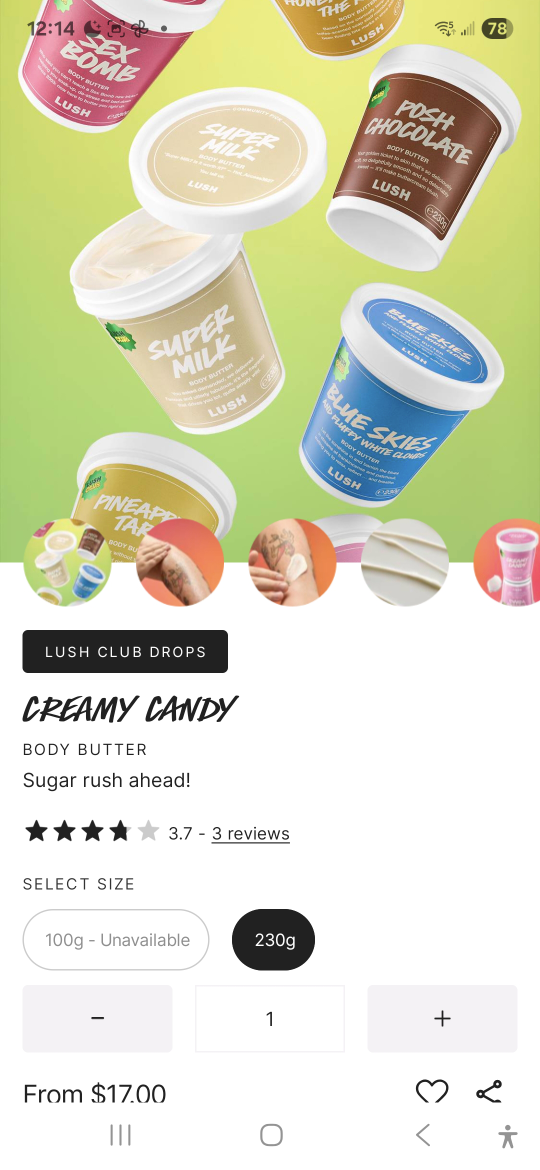 Lush Creamy Candy Body Butter 230g