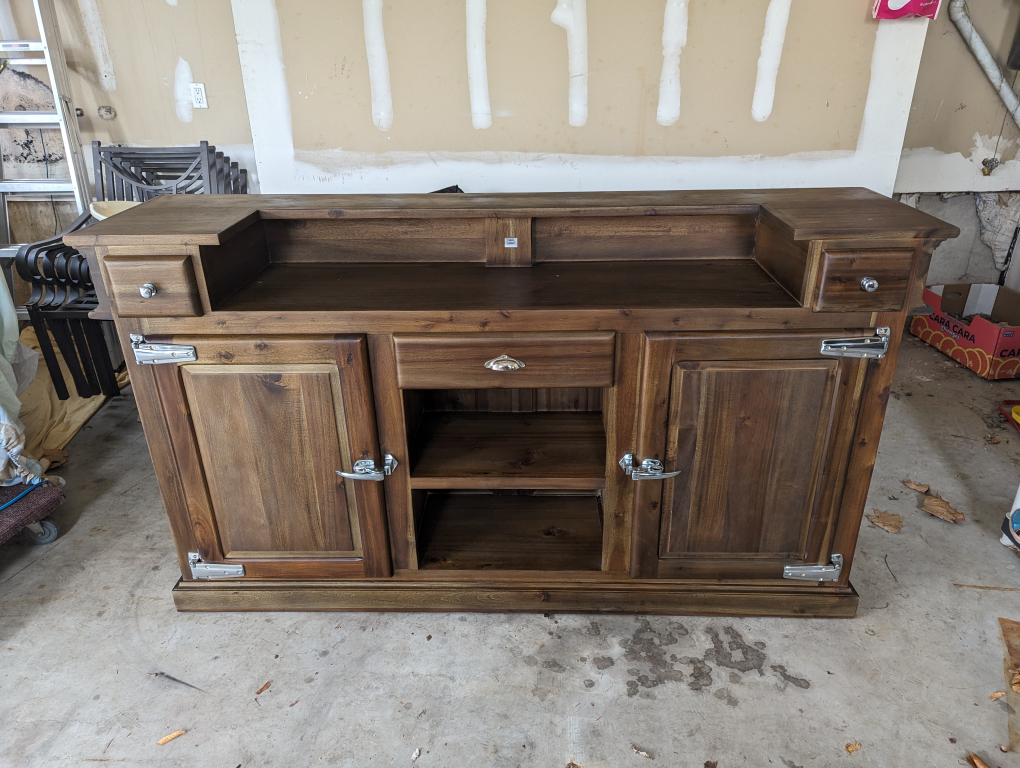 Solid Wood Bar Cabinet – Excellent Condition - photo 3