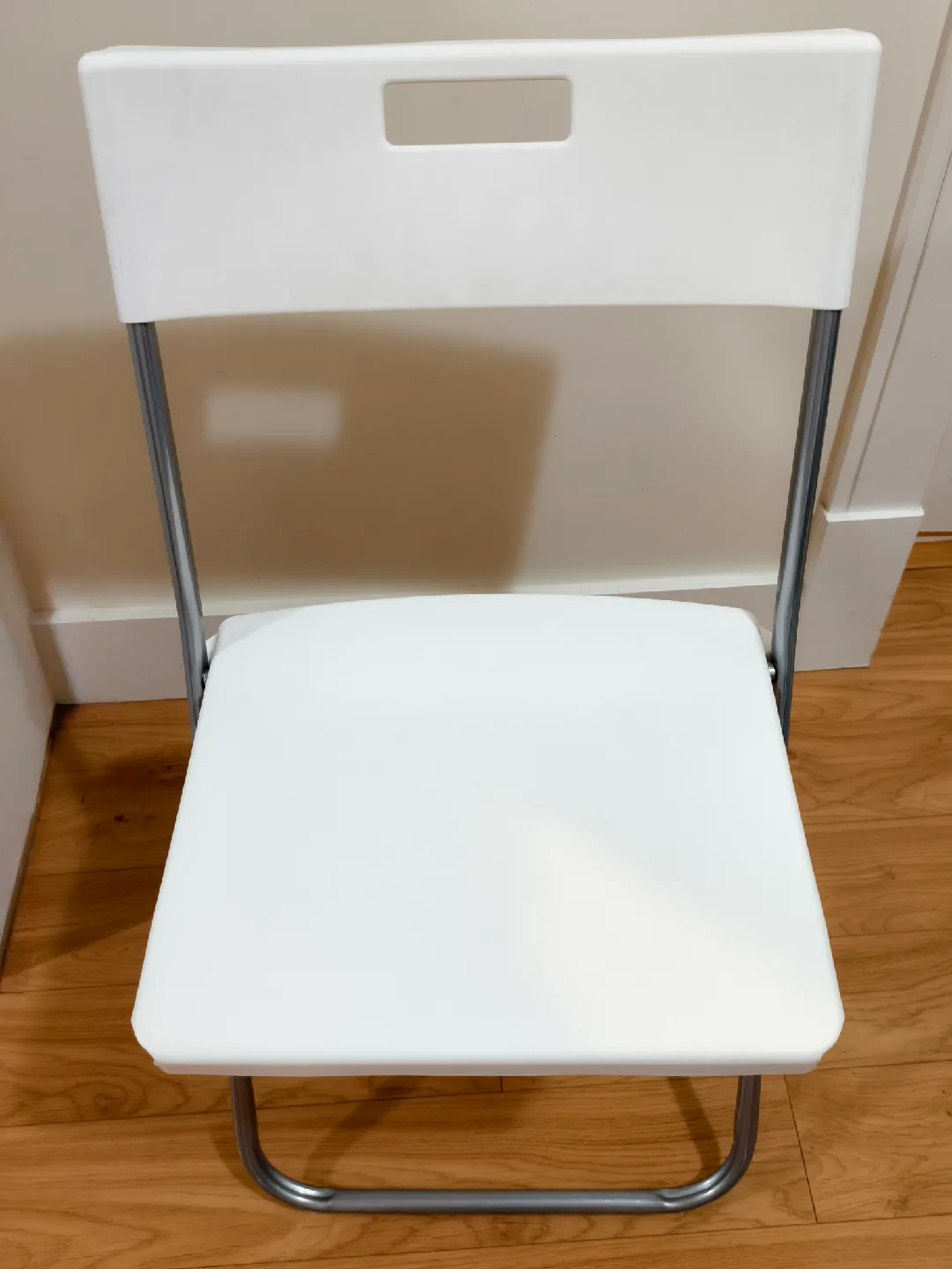 ikea white folding chair thumbnail