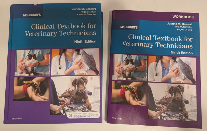 McCurnin's Clinical Textbook for Vet Techs + workbook