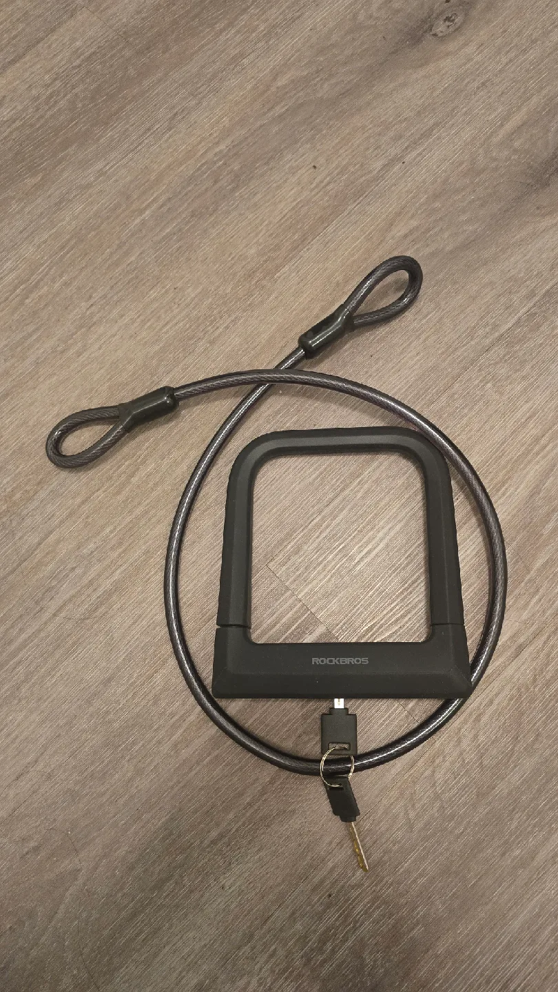 ROCKBROS Bike U-Lock with Cable