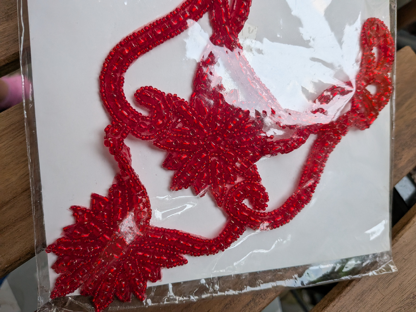 Red Beaded Applique - photo 3